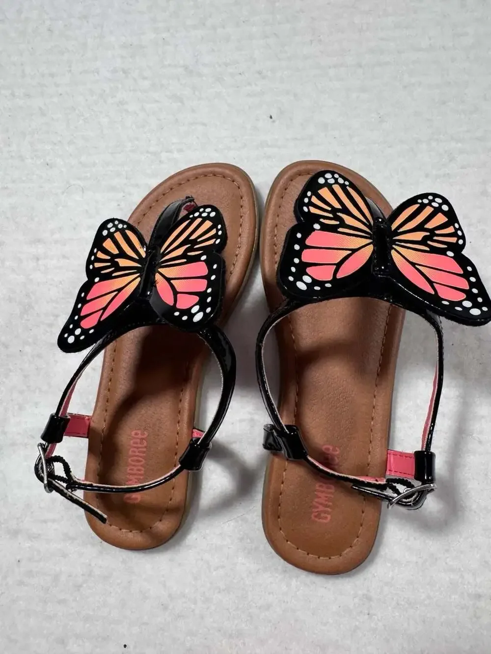 Gymboree Magical Monarch Butterfly Applique T-Strap Sandals Size 13
